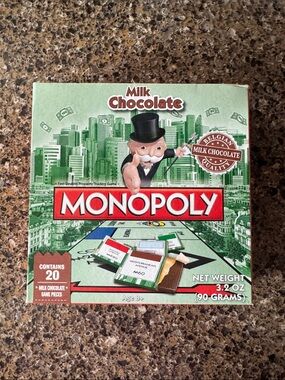 NEW Mini Monopoly Milk Chocolate Game Piece Box - Vintage Collectible Item!
